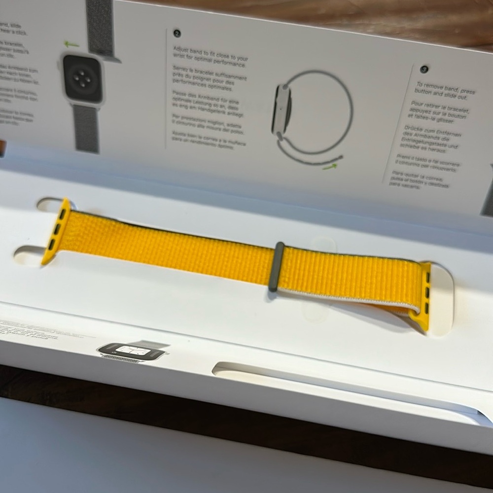 Apple Yellow Nylon Loop Watch Band